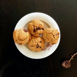 Chokladcookies med halva sockret