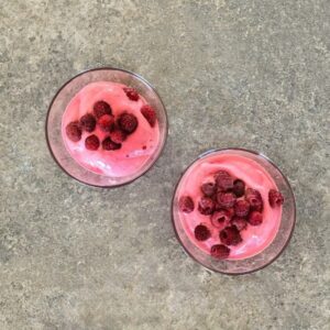 Sockerfri hallonsorbet