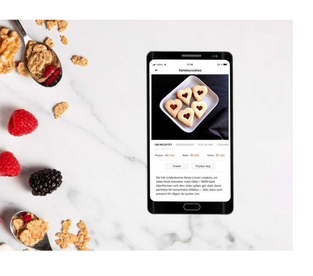 Sockerfria cookies i Sockerkoll appen